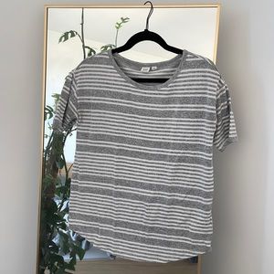 Oversized Softspun Gap Gray Striped Tee